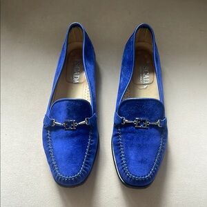 Escada Women's Blue Suede Loafers